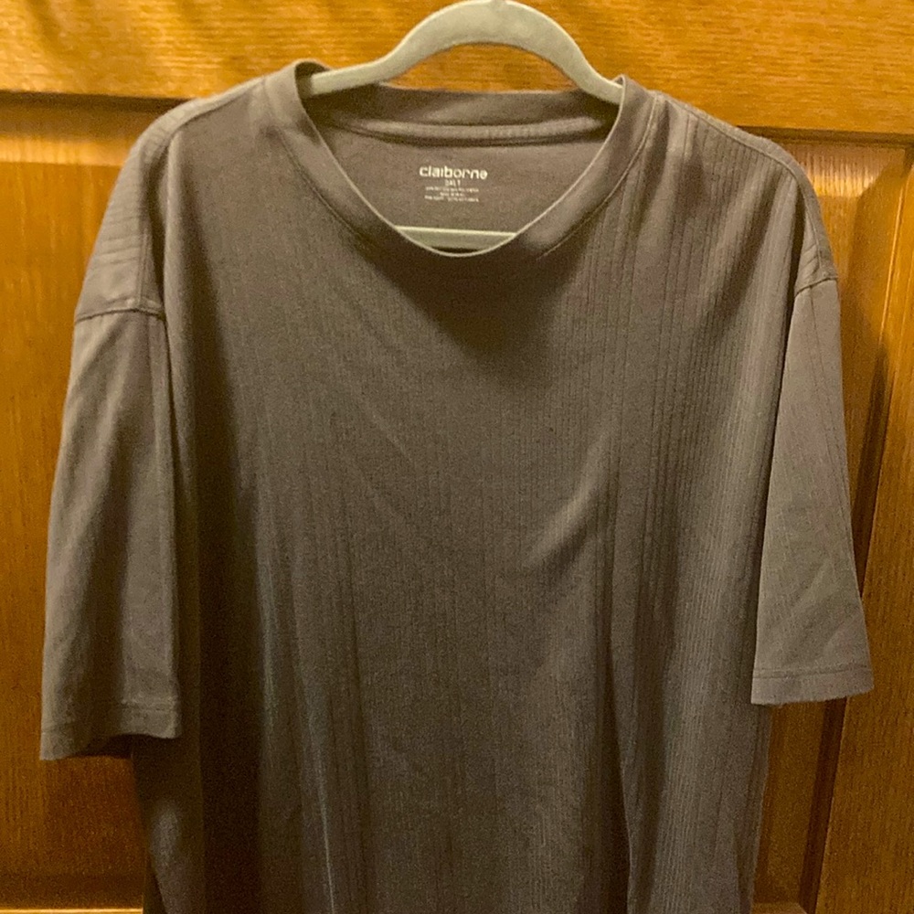 Gray, Claiborne t shirt, 2XLT, good condition